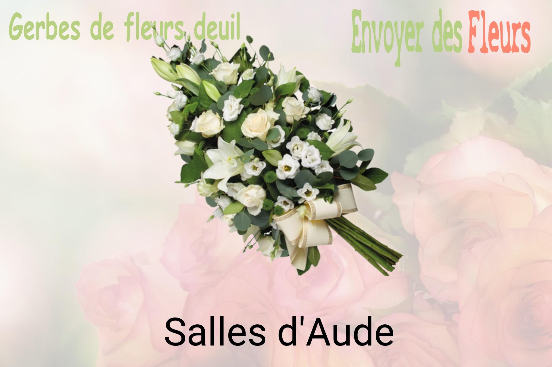 Gerbe de fleurs de deuil livrée à Salles-d'Aude